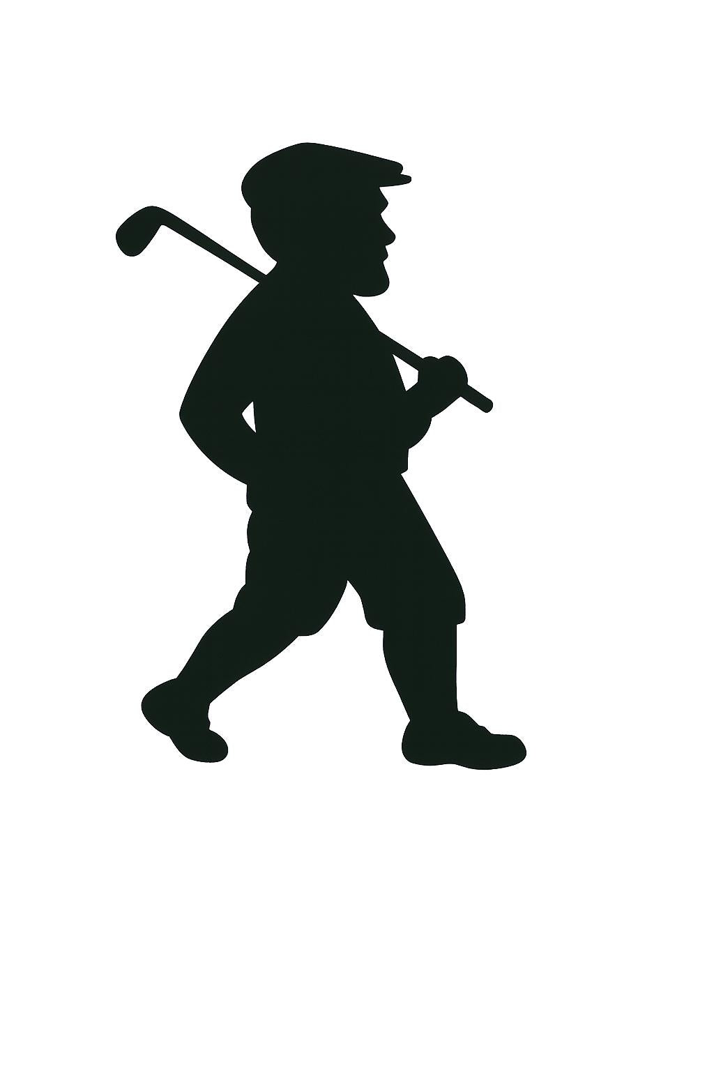 Golfer wearing Malarkey Golf apparel